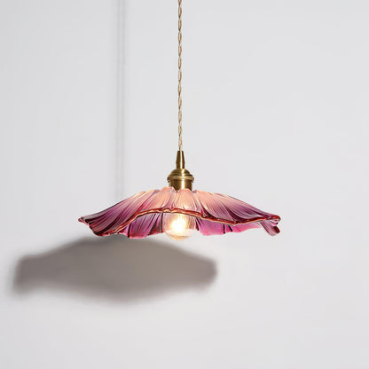 Hanglamp Bloem Glas Retro Transparant Koper E27 Vintage Keuken Eettafel