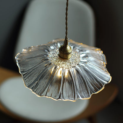 Hanglamp Bloem Glas Retro Transparant Koper E27 Vintage Keuken Eettafel