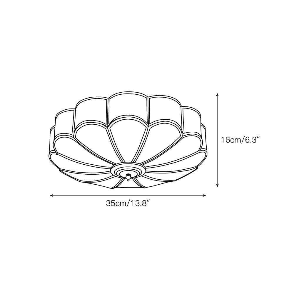 Bloemvormige Glazen Plafondlamp met Messing Afwerking – Postmodern Design met 3,4 of 6 Lichtpunten