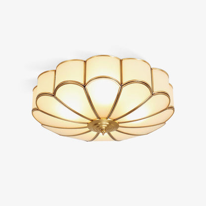 Plafondlamp Glas Messing Goud Rond Klassiek Woonkamer Hal Eetkamer Vintage Design Verlichting Diffuus Licht