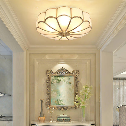 Plafondlamp Glas Messing Goud Rond Klassiek Woonkamer Hal Eetkamer Vintage Design Verlichting Diffuus Licht