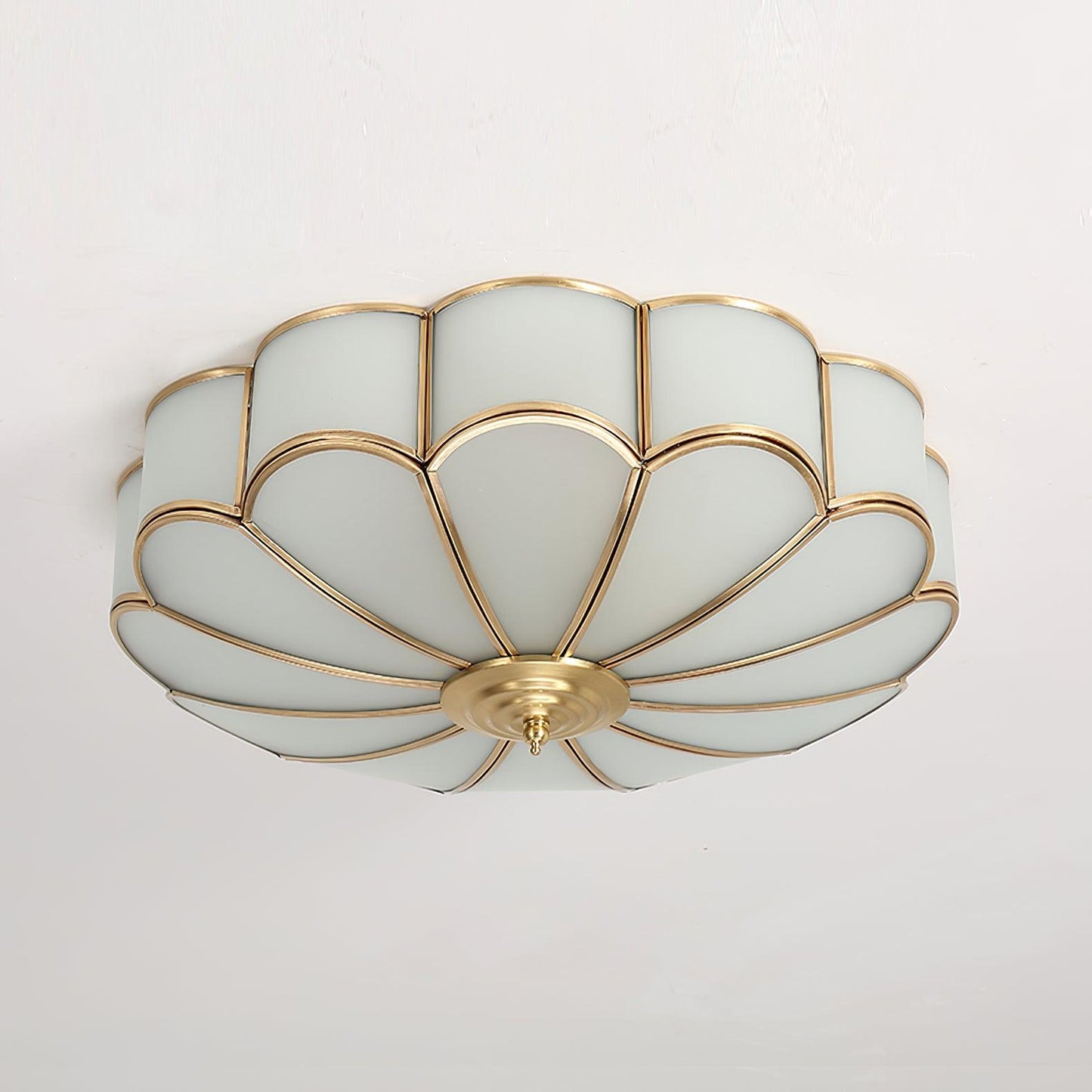 Plafondlamp Glas Messing Goud Rond Klassiek Woonkamer Hal Eetkamer Vintage Design Verlichting Diffuus Licht