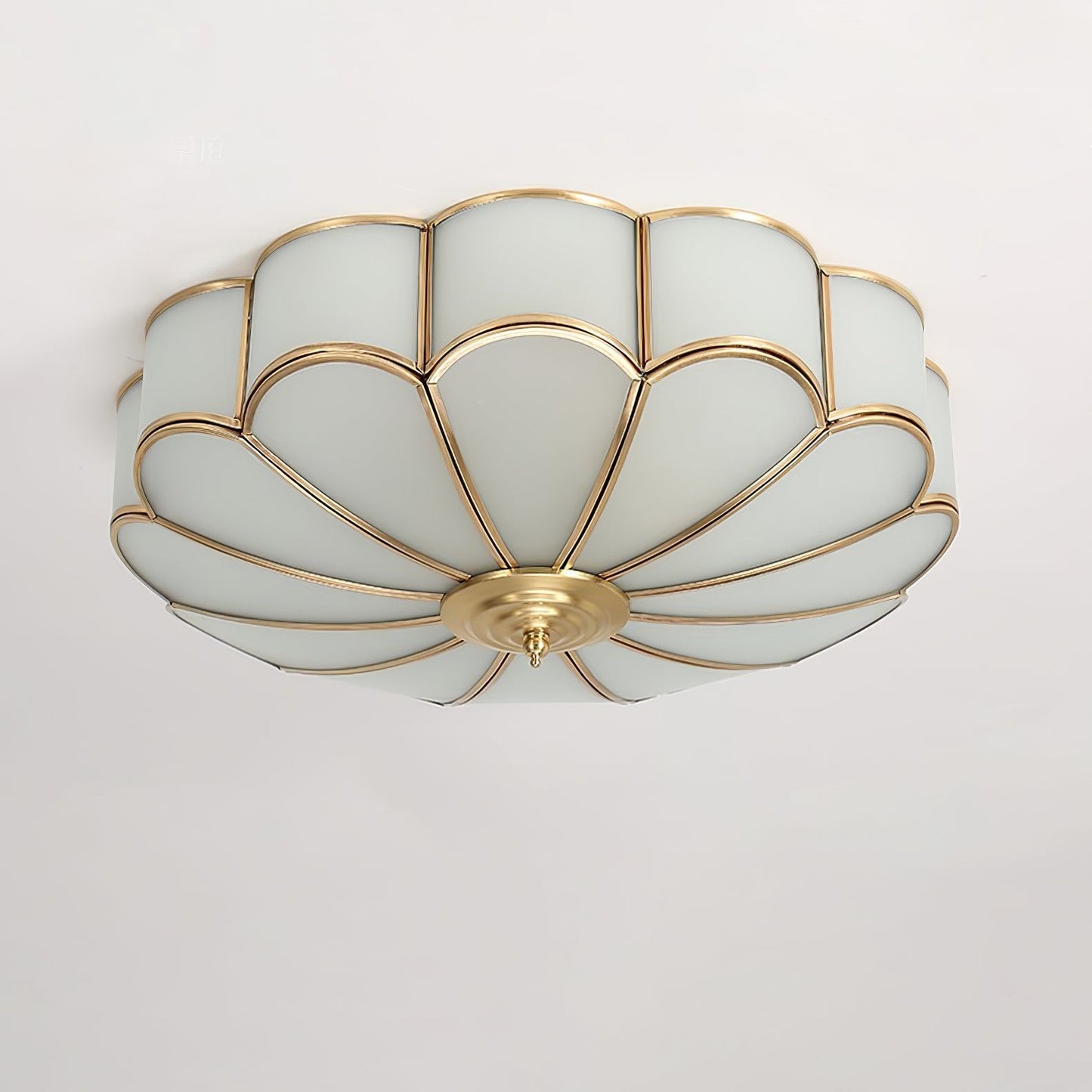 Plafondlamp Glas Messing Goud Rond Klassiek Woonkamer Hal Eetkamer Vintage Design Verlichting Diffuus Licht