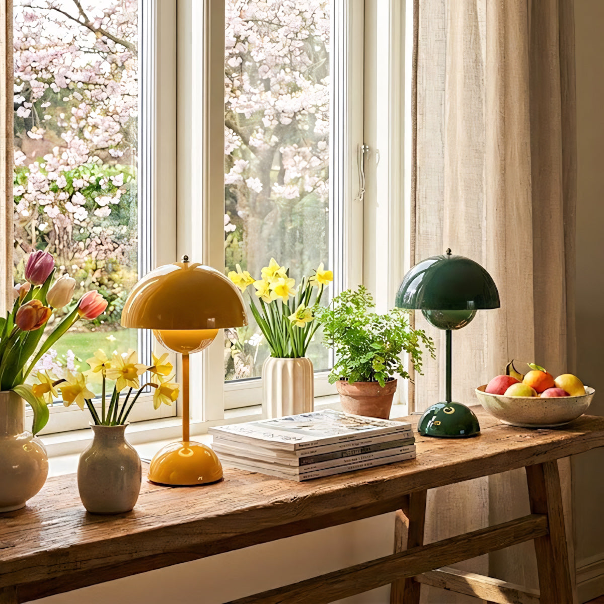 Draadloze Tafellamp met Geïntegreerde LED Accu — Dimbaar 3000K-6000K | Icoon Scandinavisch Design
