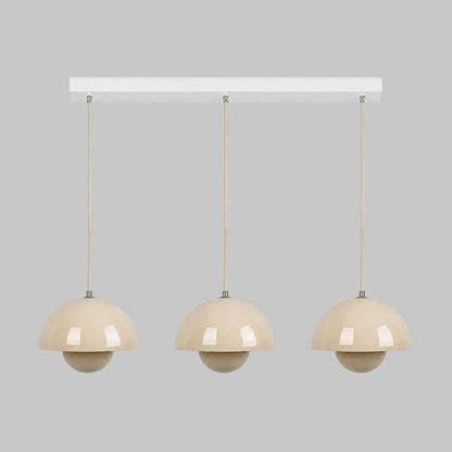 Ronde Hanglampen in Scandinavisch Design – Dubbele Halfbolvorm met Verstelbare Draad – E27/G9 – Verkrijgbaar in 16 Kleuren