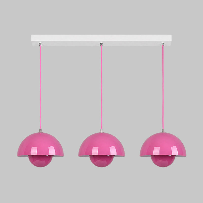 Ronde Hanglampen in Scandinavisch Design – Dubbele Halfbolvorm met Verstelbare Draad – E27/G9 – Verkrijgbaar in 16 Kleuren