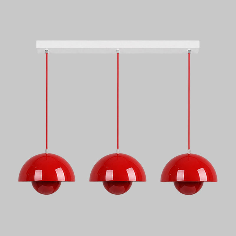 Ronde Hanglampen in Scandinavisch Design – Dubbele Halfbolvorm met Verstelbare Draad – E27/G9 – Verkrijgbaar in 16 Kleuren