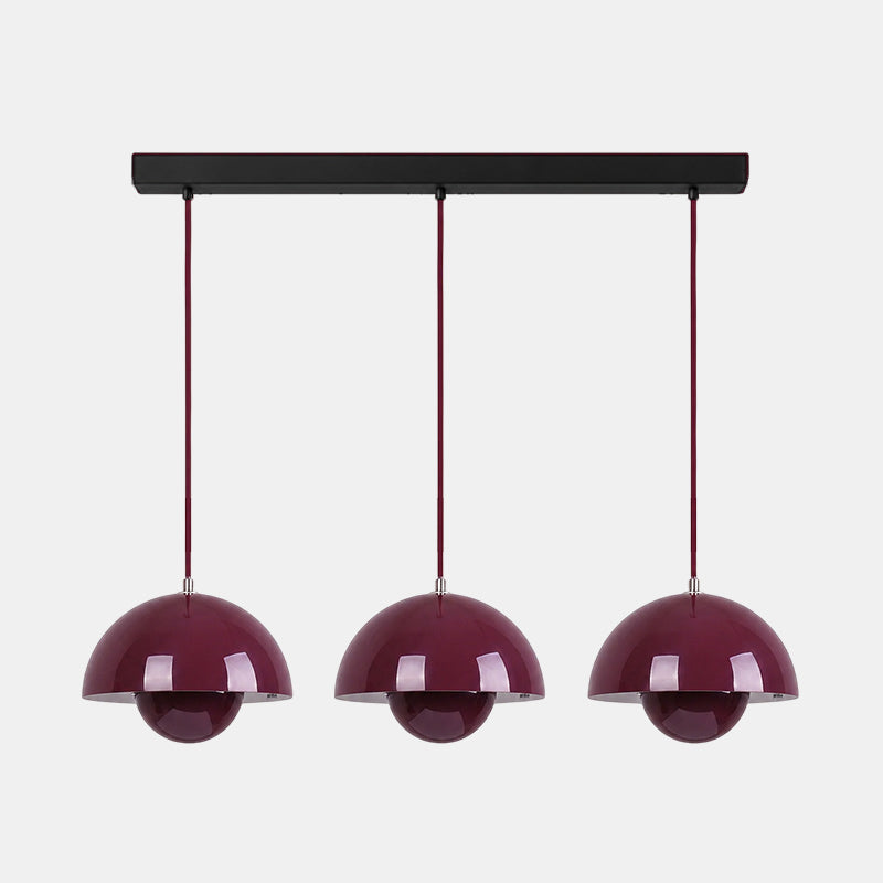 Ronde Hanglampen in Scandinavisch Design – Dubbele Halfbolvorm met Verstelbare Draad – E27/G9 – Verkrijgbaar in 16 Kleuren