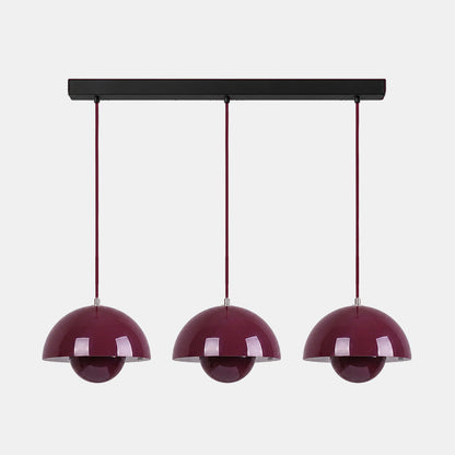 Ronde Hanglampen in Scandinavisch Design – Dubbele Halfbolvorm met Verstelbare Draad – E27/G9 – Verkrijgbaar in 16 Kleuren