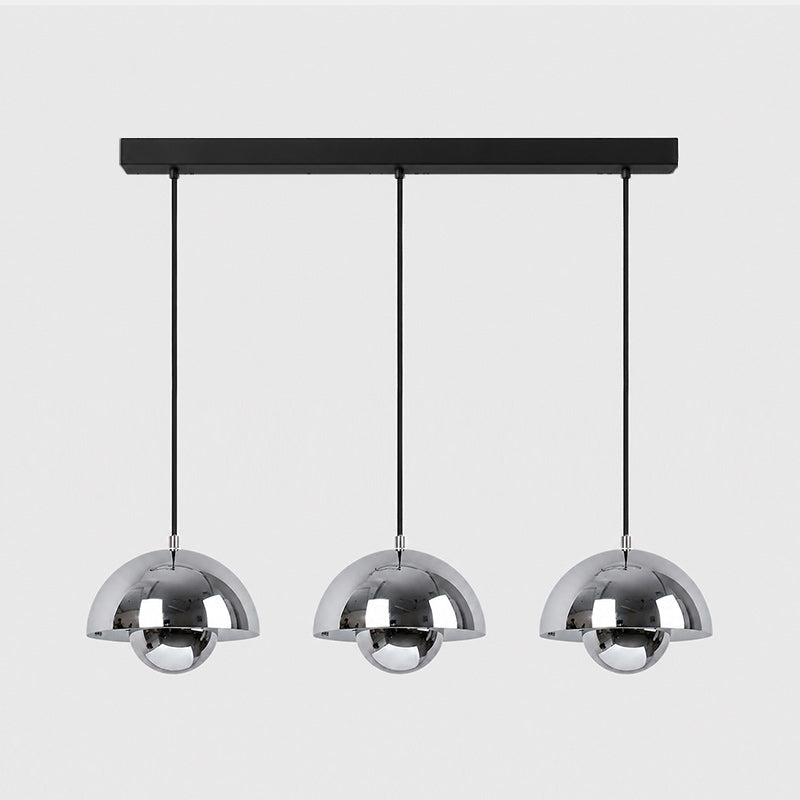 Ronde Hanglampen in Scandinavisch Design – Dubbele Halfbolvorm met Verstelbare Draad – E27/G9 – Verkrijgbaar in 16 Kleuren