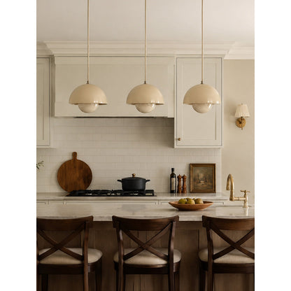 Ronde Hanglampen in Scandinavisch Design – Dubbele Halfbolvorm met Verstelbare Draad – E27/G9 – Verkrijgbaar in 16 Kleuren