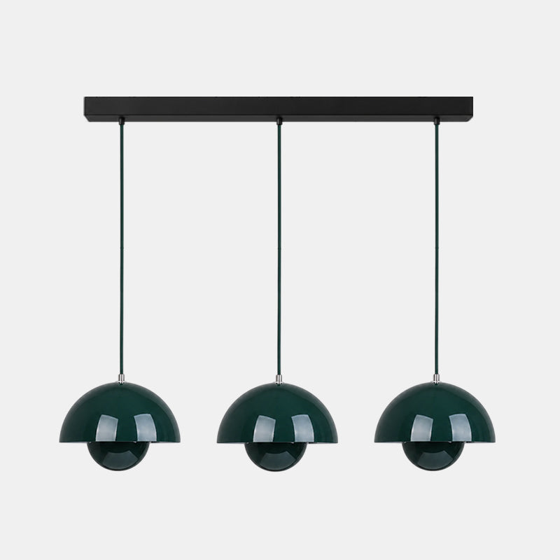 Ronde Hanglampen in Scandinavisch Design – Dubbele Halfbolvorm met Verstelbare Draad – E27/G9 – Verkrijgbaar in 16 Kleuren