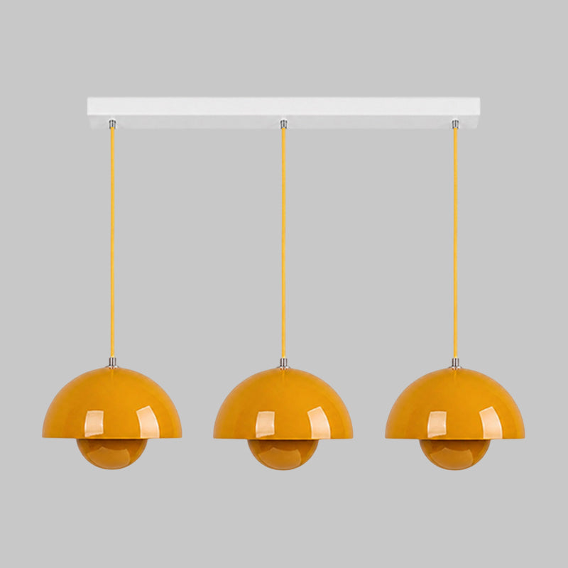 Ronde Hanglampen in Scandinavisch Design – Dubbele Halfbolvorm met Verstelbare Draad – E27/G9 – Verkrijgbaar in 16 Kleuren