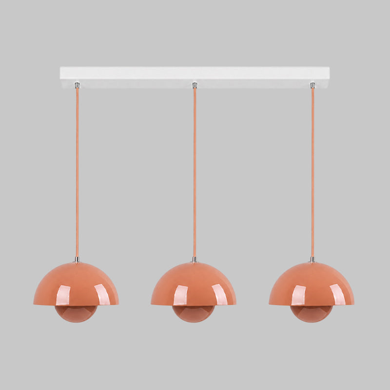 Ronde Hanglampen in Scandinavisch Design – Dubbele Halfbolvorm met Verstelbare Draad – E27/G9 – Verkrijgbaar in 16 Kleuren