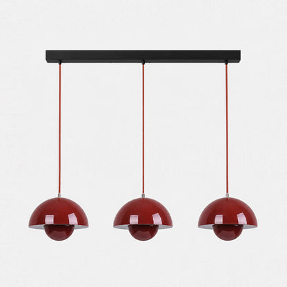 Ronde Hanglampen in Scandinavisch Design – Dubbele Halfbolvorm met Verstelbare Draad – E27/G9 – Verkrijgbaar in 16 Kleuren