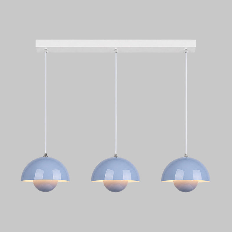 Ronde Hanglampen in Scandinavisch Design – Dubbele Halfbolvorm met Verstelbare Draad – E27/G9 – Verkrijgbaar in 16 Kleuren