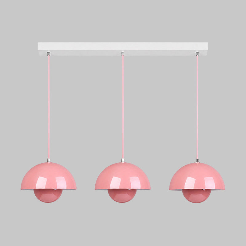 Ronde Hanglampen in Scandinavisch Design – Dubbele Halfbolvorm met Verstelbare Draad – E27/G9 – Verkrijgbaar in 16 Kleuren
