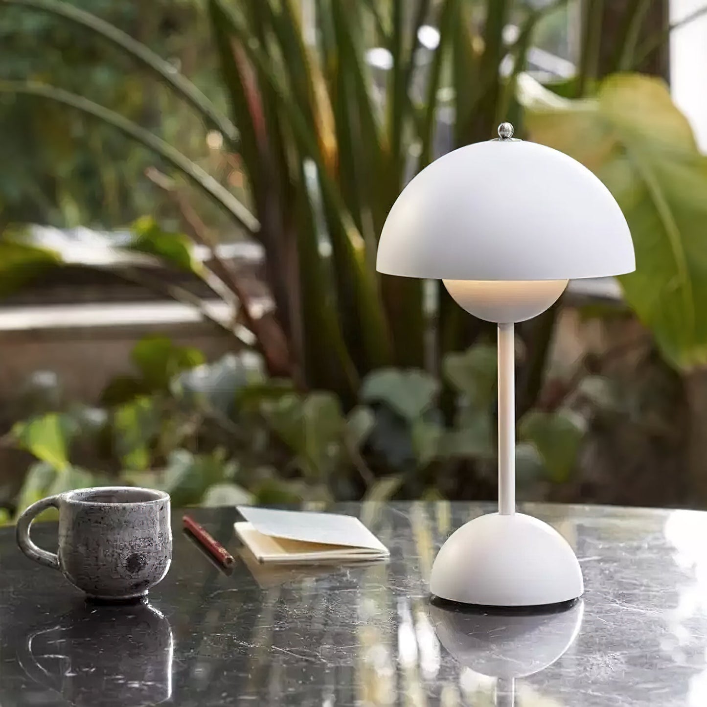 Draagbare Tafellamp met Oplaadbare Accu en Aanraakbediening – Snoerloze LED-lamp met 3 Kleurtemperaturen voor Binnen en Buiten