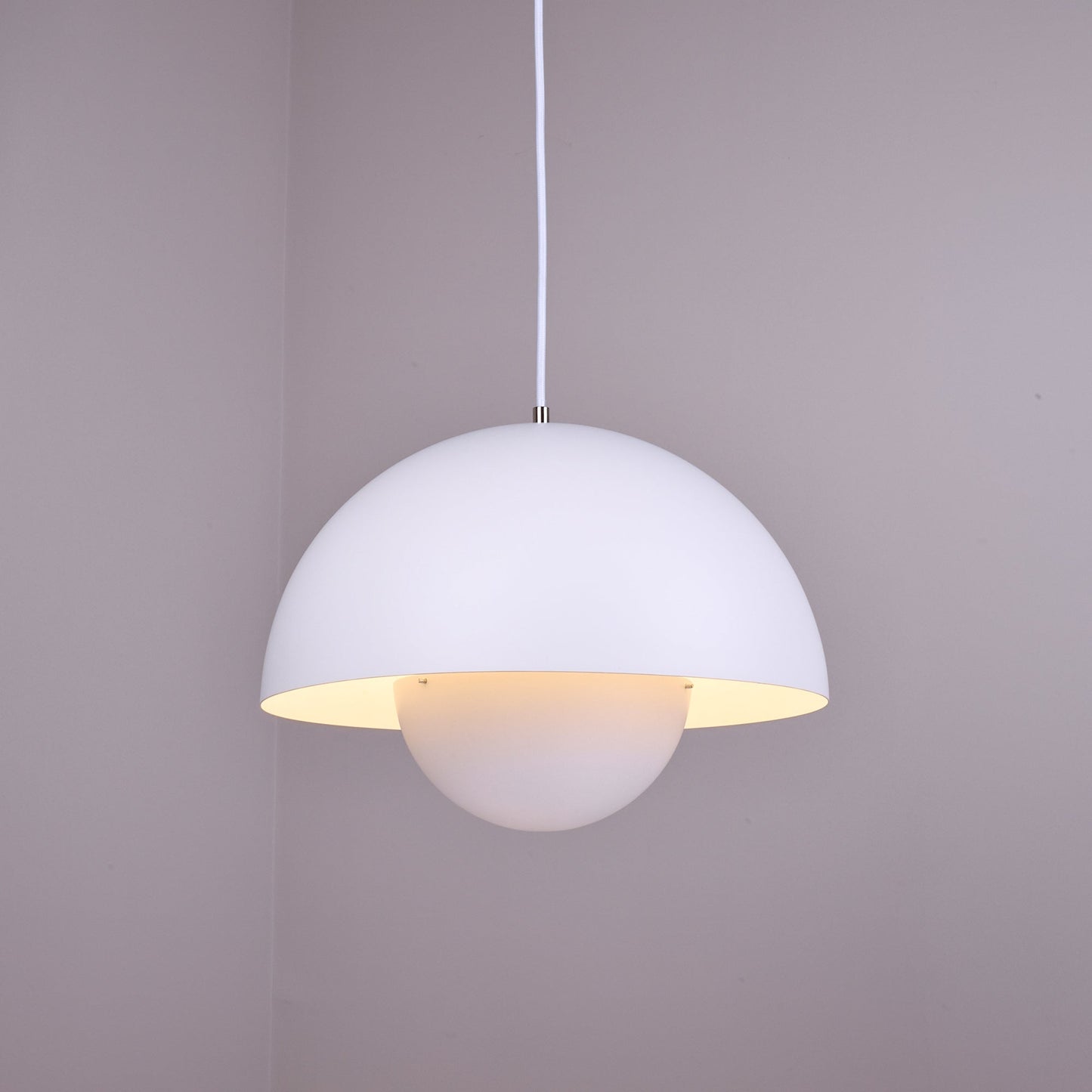 Ronde Hanglampen in Scandinavisch Design – Dubbele Halfbolvorm met Verstelbare Draad – E27/G9 – Verkrijgbaar in 16 Kleuren