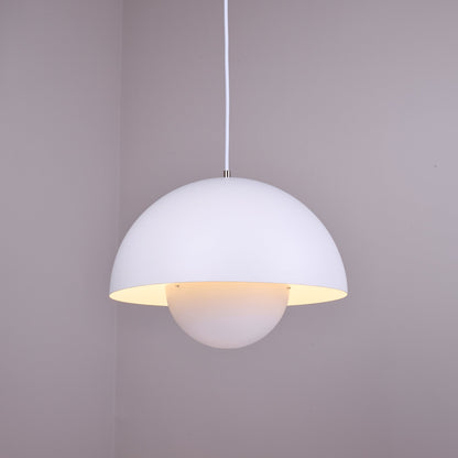 Ronde Hanglampen in Scandinavisch Design – Dubbele Halfbolvorm met Verstelbare Draad – E27/G9 – Verkrijgbaar in 16 Kleuren