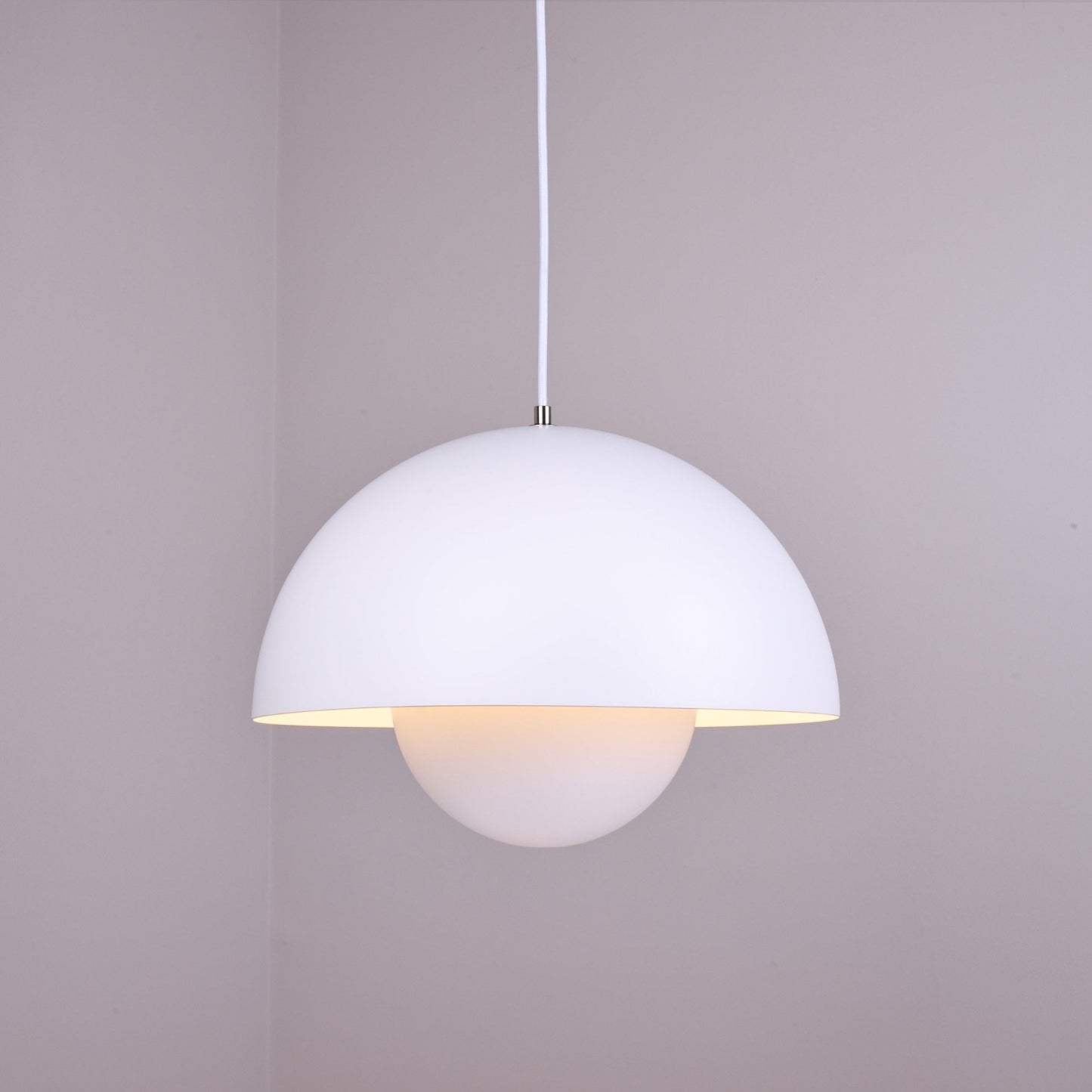 Ronde Hanglampen in Scandinavisch Design – Dubbele Halfbolvorm met Verstelbare Draad – E27/G9 – Verkrijgbaar in 16 Kleuren