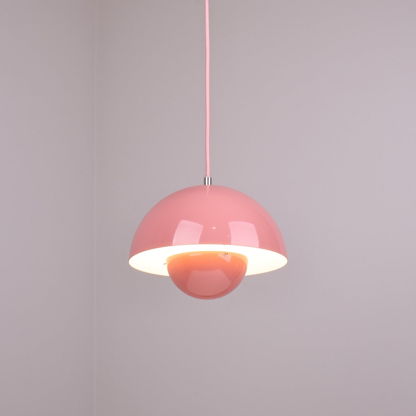 Ronde Hanglampen in Scandinavisch Design – Dubbele Halfbolvorm met Verstelbare Draad – E27/G9 – Verkrijgbaar in 16 Kleuren