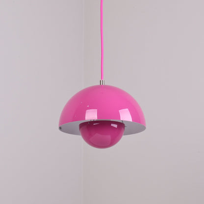 Ronde Hanglampen in Scandinavisch Design – Dubbele Halfbolvorm met Verstelbare Draad – E27/G9 – Verkrijgbaar in 16 Kleuren