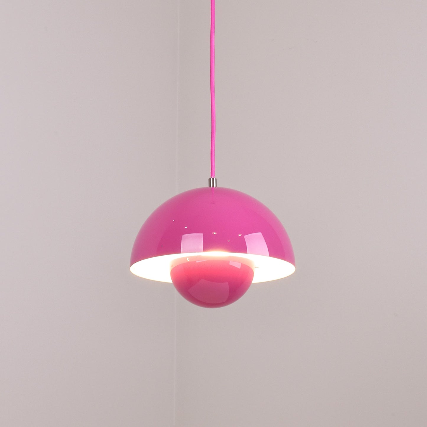 Ronde Hanglampen in Scandinavisch Design – Dubbele Halfbolvorm met Verstelbare Draad – E27/G9 – Verkrijgbaar in 16 Kleuren