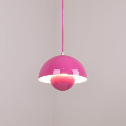Ronde Hanglampen in Scandinavisch Design – Dubbele Halfbolvorm met Verstelbare Draad – E27/G9 – Verkrijgbaar in 16 Kleuren