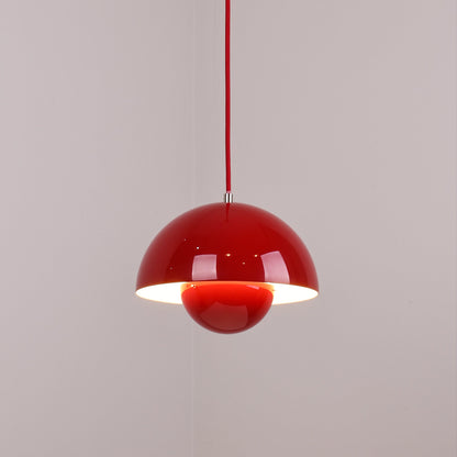 Ronde Hanglampen in Scandinavisch Design – Dubbele Halfbolvorm met Verstelbare Draad – E27/G9 – Verkrijgbaar in 16 Kleuren