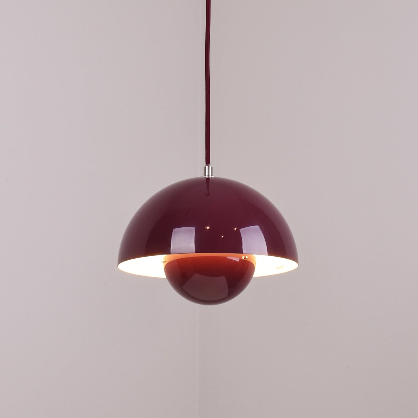 Ronde Hanglampen in Scandinavisch Design – Dubbele Halfbolvorm met Verstelbare Draad – E27/G9 – Verkrijgbaar in 16 Kleuren