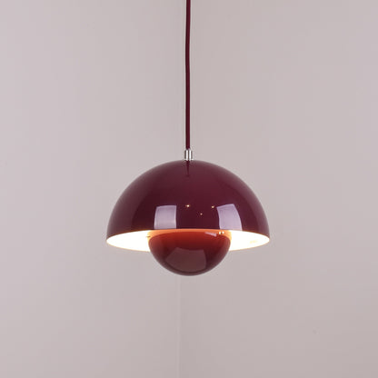 Ronde Hanglampen in Scandinavisch Design – Dubbele Halfbolvorm met Verstelbare Draad – E27/G9 – Verkrijgbaar in 16 Kleuren