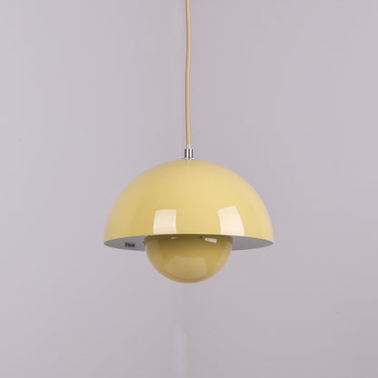 Ronde Hanglampen in Scandinavisch Design – Dubbele Halfbolvorm met Verstelbare Draad – E27/G9 – Verkrijgbaar in 16 Kleuren