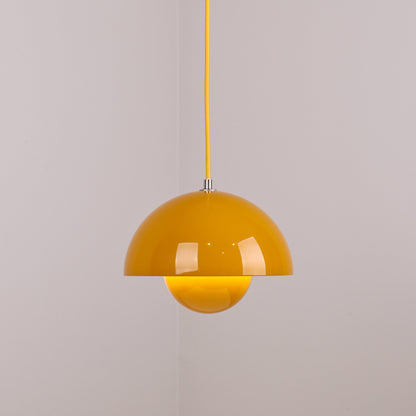 Ronde Hanglampen in Scandinavisch Design – Dubbele Halfbolvorm met Verstelbare Draad – E27/G9 – Verkrijgbaar in 16 Kleuren
