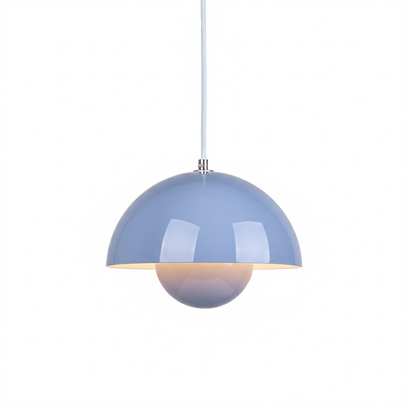 Ronde Hanglampen in Scandinavisch Design – Dubbele Halfbolvorm met Verstelbare Draad – E27/G9 – Verkrijgbaar in 16 Kleuren
