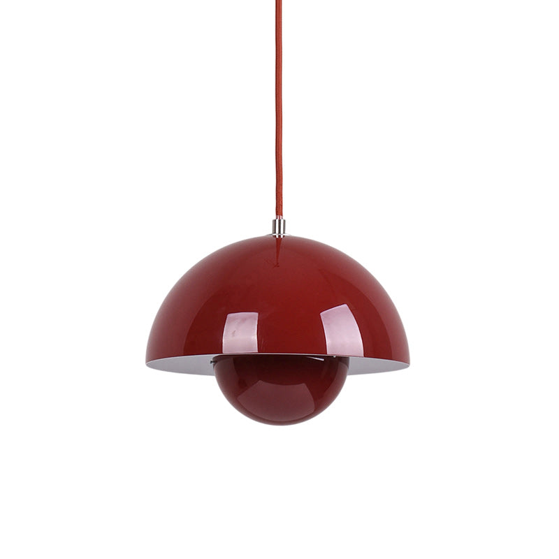 Ronde Hanglampen in Scandinavisch Design – Dubbele Halfbolvorm met Verstelbare Draad – E27/G9 – Verkrijgbaar in 16 Kleuren