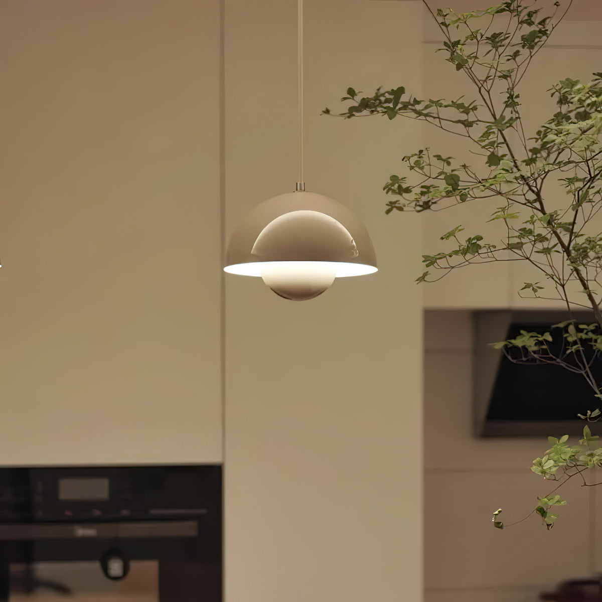 Ronde Hanglampen in Scandinavisch Design – Dubbele Halfbolvorm met Verstelbare Draad – E27/G9 – Verkrijgbaar in 16 Kleuren