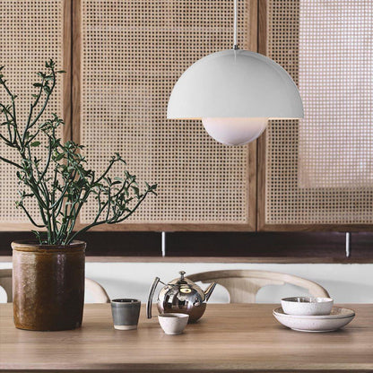 Ronde Hanglampen in Scandinavisch Design – Dubbele Halfbolvorm met Verstelbare Draad – E27/G9 – Verkrijgbaar in 16 Kleuren