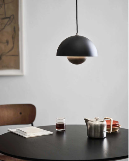 Ronde Hanglampen in Scandinavisch Design – Dubbele Halfbolvorm met Verstelbare Draad – E27/G9 – Verkrijgbaar in 16 Kleuren