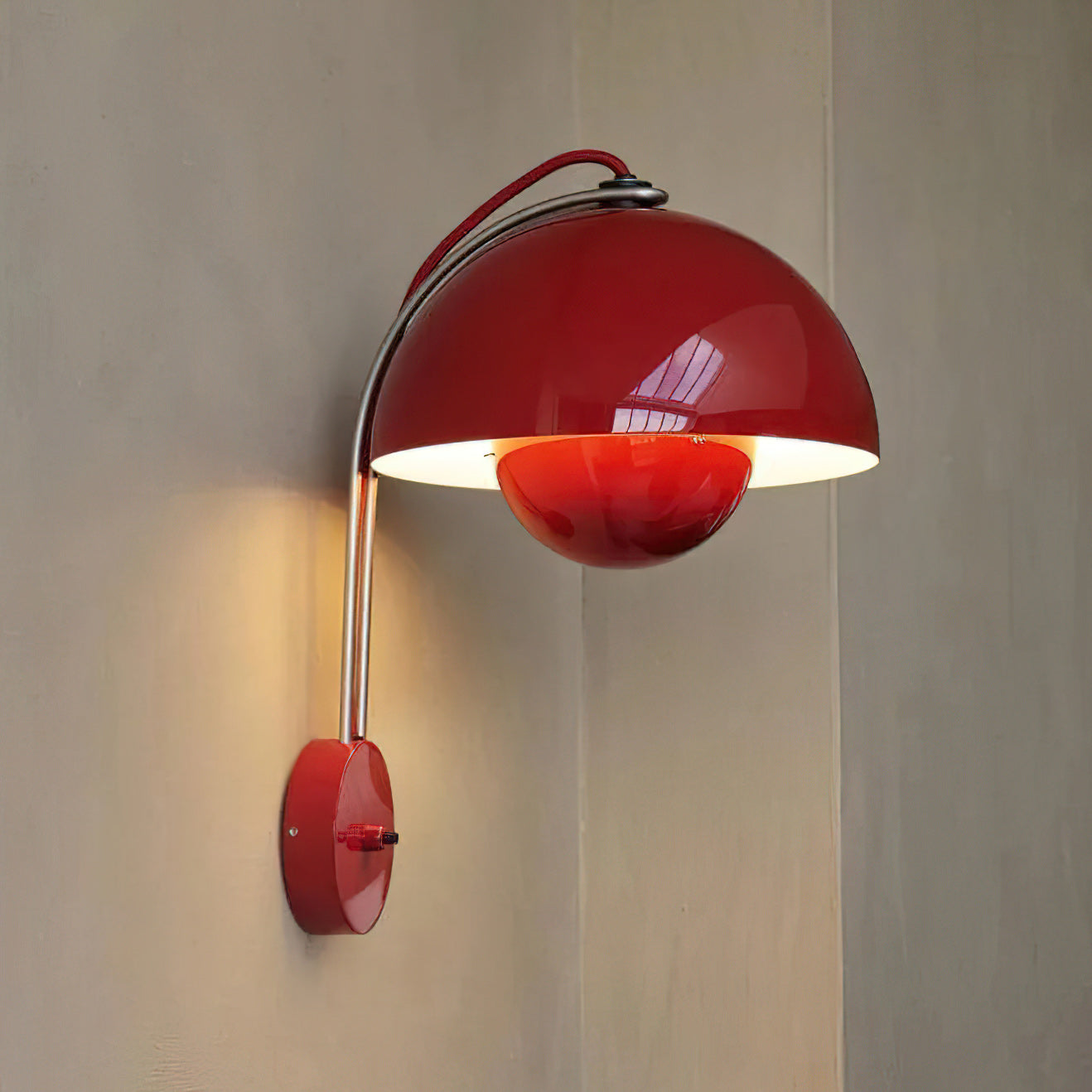 VP9 Wandlamp — Dubbele Koepel Stijlicoon in 13 Kleuren — Dimbaar E26/E27 — Voor Slaapkamer, Gang, Leeshoek