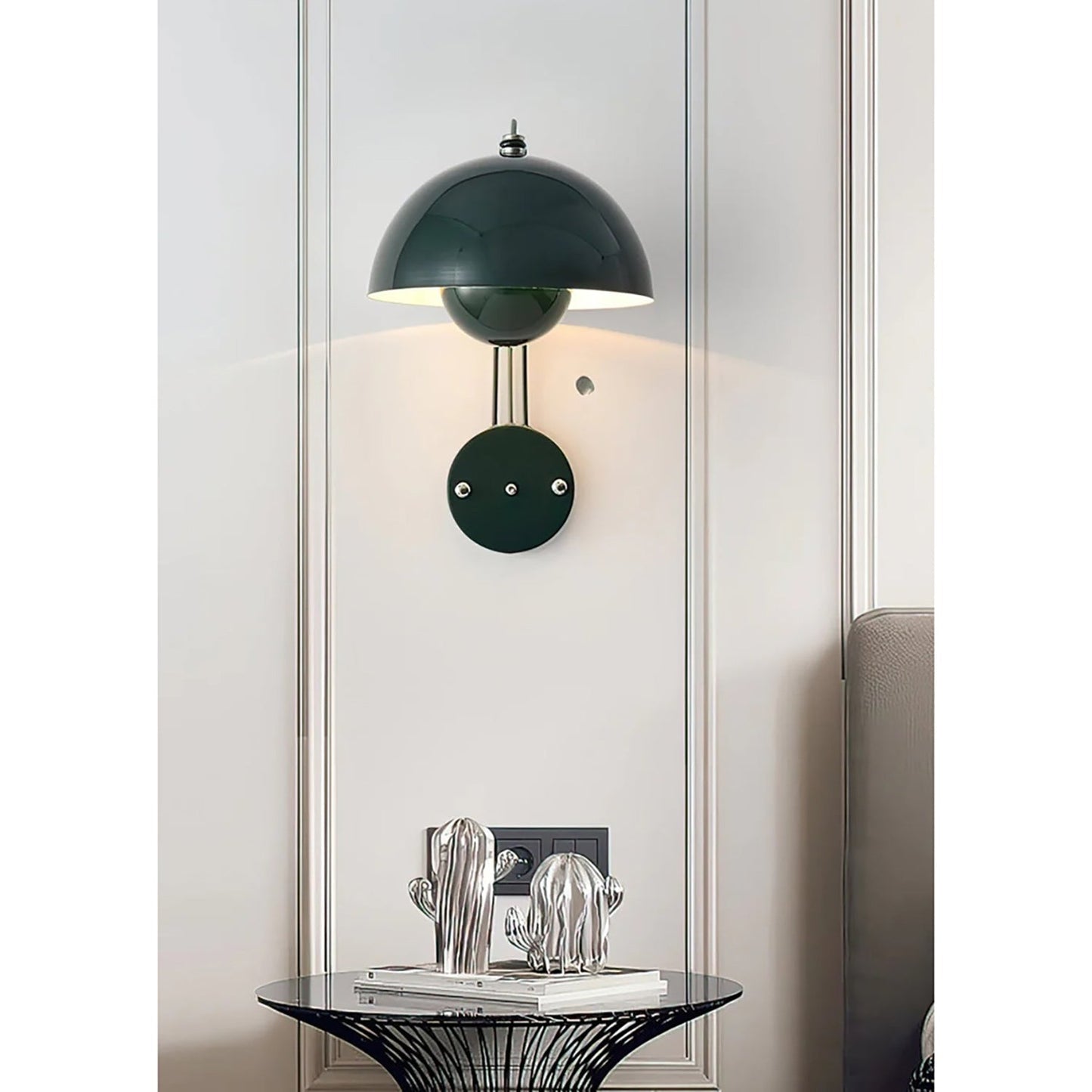 VP9 Wandlamp — Dubbele Koepel Stijlicoon in 13 Kleuren — Dimbaar E26/E27 — Voor Slaapkamer, Gang, Leeshoek
