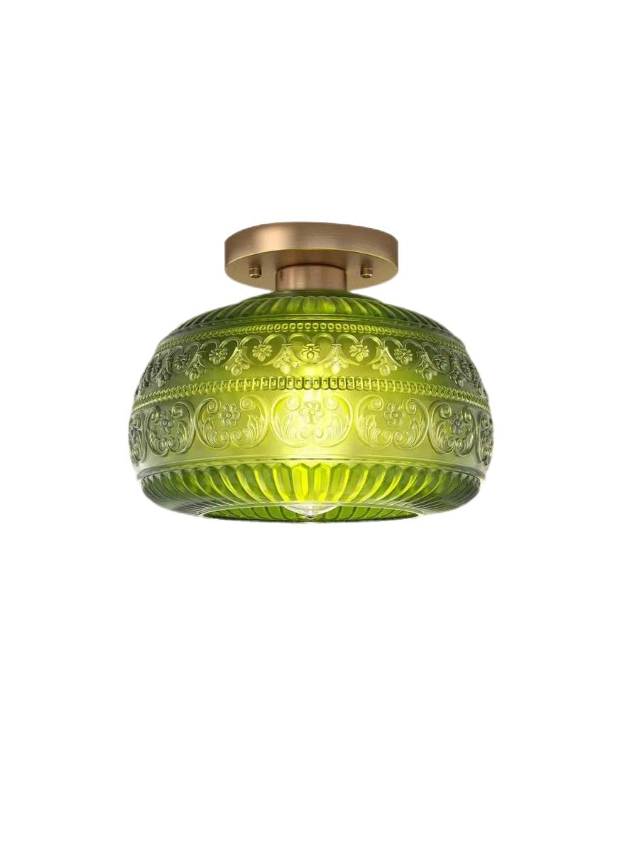 Glazen Bol Plafondlamp Getextureerd Glas Semi-Flush Verlichting voor Elke Ruimte