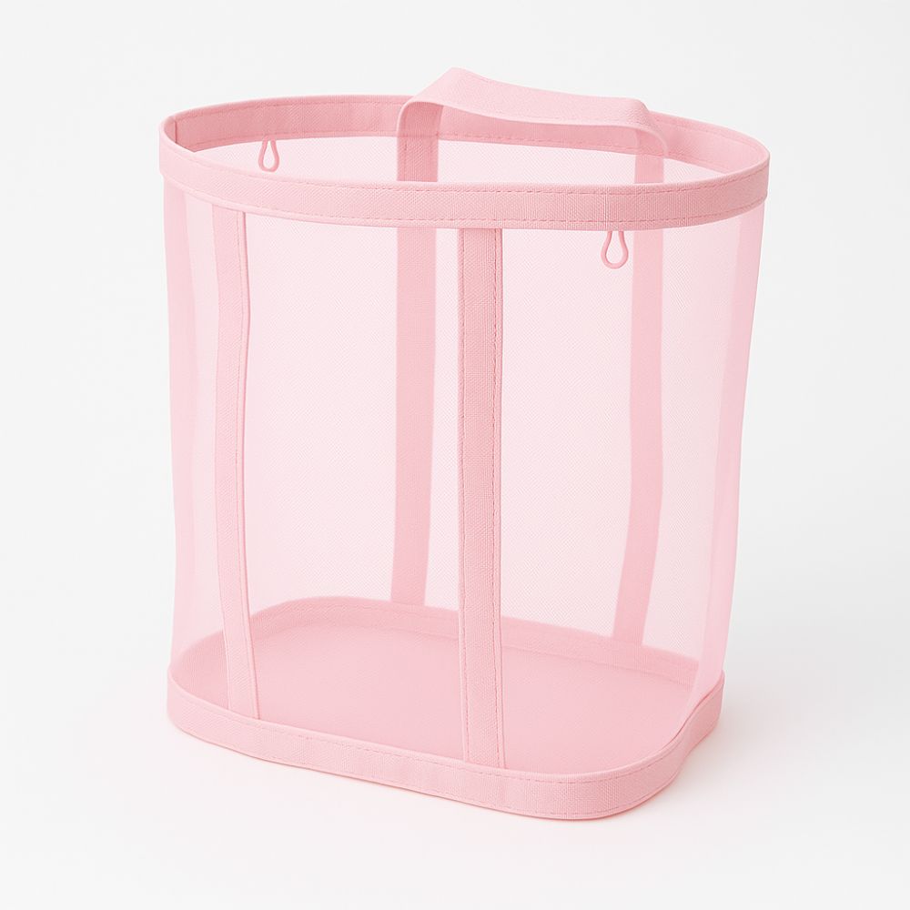 Inklapbare Wasmand met Mesh - Opvouwbare Wasgoed Opbergmand voor Slaapkamer en Badkamer - Lichtgewicht Ventilerende Wasbox met Hanglusje