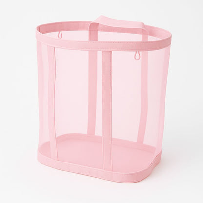 Inklapbare Wasmand met Mesh - Opvouwbare Wasgoed Opbergmand voor Slaapkamer en Badkamer - Lichtgewicht Ventilerende Wasbox met Hanglusje