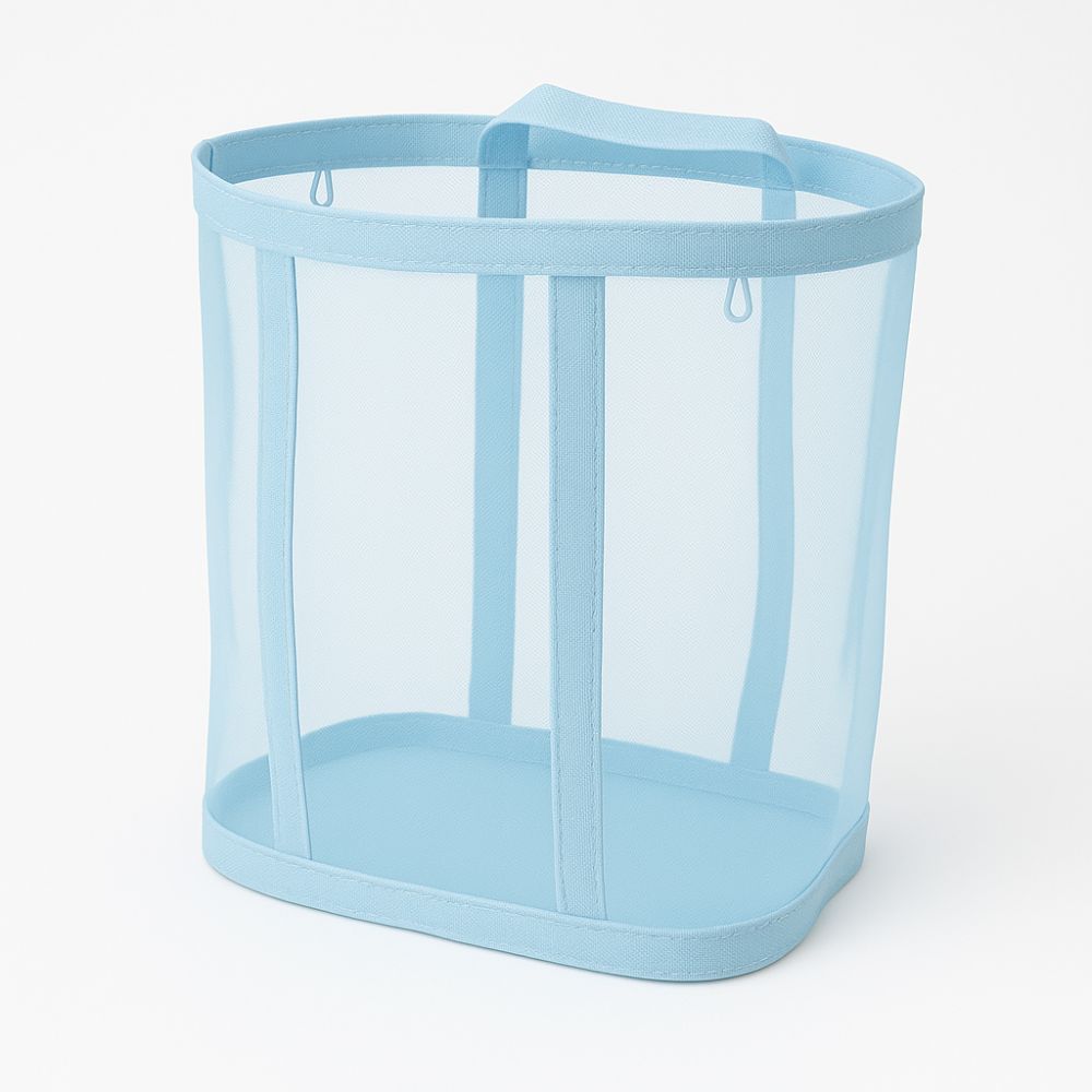 Inklapbare Wasmand met Mesh - Opvouwbare Wasgoed Opbergmand voor Slaapkamer en Badkamer - Lichtgewicht Ventilerende Wasbox met Hanglusje