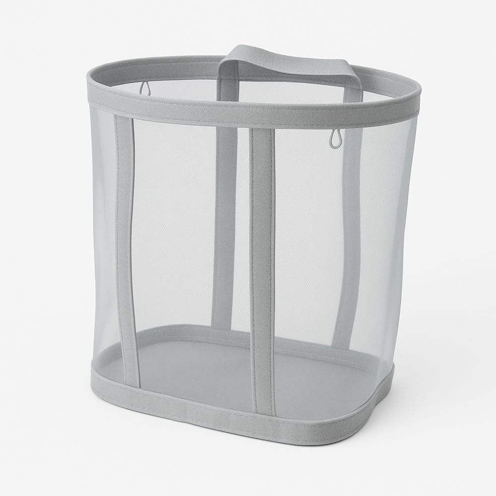 Inklapbare Wasmand met Mesh - Opvouwbare Wasgoed Opbergmand voor Slaapkamer en Badkamer - Lichtgewicht Ventilerende Wasbox met Hanglusje