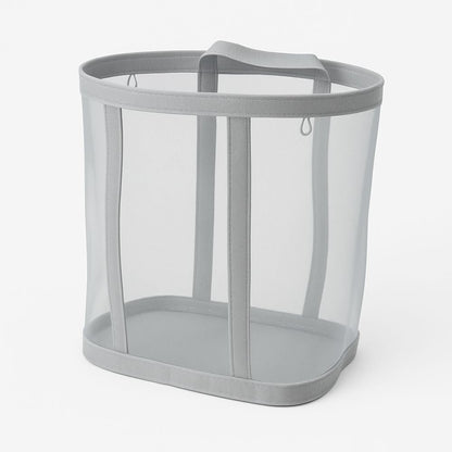 Inklapbare Wasmand met Mesh - Opvouwbare Wasgoed Opbergmand voor Slaapkamer en Badkamer - Lichtgewicht Ventilerende Wasbox met Hanglusje