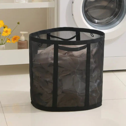 Inklapbare Wasmand met Mesh - Opvouwbare Wasgoed Opbergmand voor Slaapkamer en Badkamer - Lichtgewicht Ventilerende Wasbox met Hanglusje