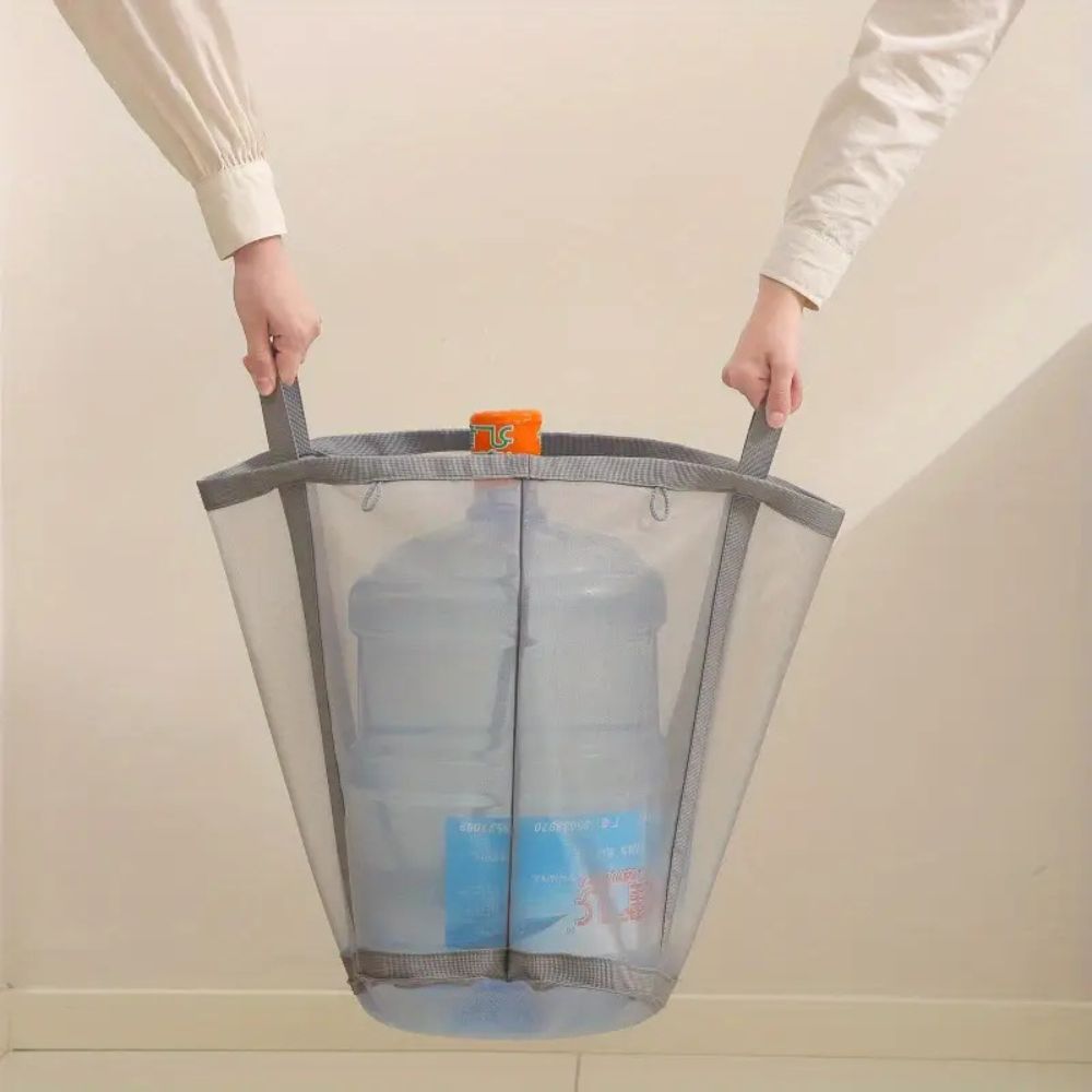 Inklapbare Wasmand met Mesh - Opvouwbare Wasgoed Opbergmand voor Slaapkamer en Badkamer - Lichtgewicht Ventilerende Wasbox met Hanglusje