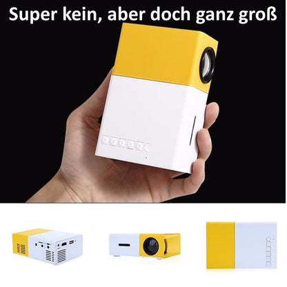 Compacte Mini-Beamer met LED-Projectie – Draagbaar Home Cinema Systeem voor Films en Series